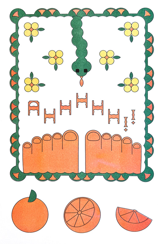 Alexis Gallo- "Sneaky Snake" RISO Print